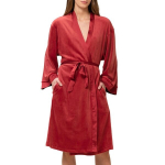 Chalatas moterims Robes Velour Robe 7613139748007, raudonas, 40/42