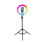 Asmenukių lazda ("Selfie sticks") Žiedinė lempa tinklara&scaron;tininkams ant trikojo Rgb Led Ring 12&Prime;