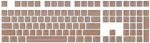 Royal Kludge Pudding PBT Keycaps 104 vnt. Coffee PBT ISO UK