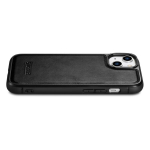 Natūralios odos dėklas iPhone 14 Plus, juodas