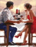 Deimantinė mozaika Romantic Dinner, 40x50 cm