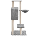 Draskyklė katėms su stovais vidaXL, &scaron;viesiai pilka, 108,5cm