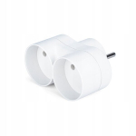 Tinklo adapteris R-260, 2 lizdai, be įžeminimo, baltas