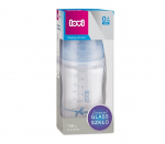 Stiklinis buteliukas Lovi Diamond glass Baby Shower boy, 150 ml