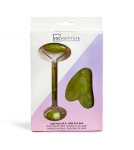 Veido volelis ir žalio nefrito akmens veido masažuoklis IDC Institute Jade Facial Set Roller & Stone