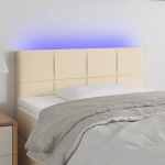 Galvūgalis su LED, Audinys, 100x5x78/88cm, kreminė spalva