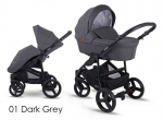 Vaiki&scaron;kas universalus vežimėlis Lonex Soft 2in1 Dark Grey