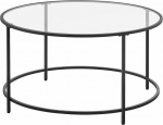 Stiklinis kavos staliukas, 84 cm
