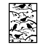 Wallity metalinė sienų dekoracija Tree branch birds, 66 cm