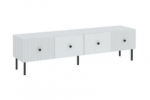 TV staliukas Intermeble Viena RTV 180 2K, baltas/juodas