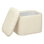 2 pufų rinkinys "Dani" i&scaron; bouclette L37,5/41,5cm - Beige - Atmosphera interjero kūrėjas