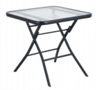 Lauko stalas Tasso, 60x60x70 cm, juodas
