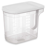 Plastikinis indas su matavimo taure ir rankena, 2,5 l