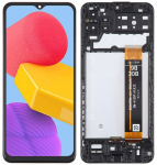 Originalus LCD + jutiklinis ekranas Samsung SM-M135F Galaxy M13 (IPS) Rėmelis juodas