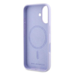 &bdquo;iPhone 16&ldquo; dėklas &ndash; &bdquo;Karl Lagerfeld&ldquo; silikoninis &bdquo;MagSafe&ldquo; (KLHMP16SSCMCMKKCRHU) &ndash; violetinis &bdquo;Karl&Choupette&ldquo;