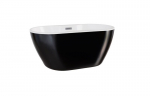 Vonia Besco Navia Black&White, 140 x 75 cm, su chrome sifonu