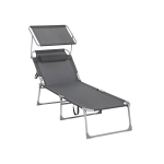 Saulės gulta, SONGMICS, 210x73x35 cm, Anthracite