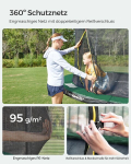 Batutas 305 cm juoda-tamsiai žalia