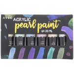 Akrilinių Perlamutrinių Dažų Rinkinys Įvairių Spalvų Wow 6 X 20 Ml Avec Acrylic 180