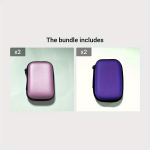Kabelių ir ausinių kelioninis dėklas, rožinė*2 0,86&euro;/vnt + Violetinė*2 1,50&euro;/vnt