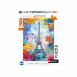 Nathan-Puzzle 1500 pieces-Multicolored Eiffel Tower/Lars Stewart-Adults and children from 14 years old-Premium quality puzzle-12