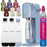 "SodaStream Art Blue" vienas butelis + "SodaStream" 1 l "Fuse" buteliai Dviejų pakuočių juoda + bolero