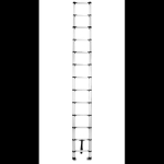 Teleskopinės plieninės kopėčios DRABEST 1x13 3,8 m