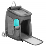 Transportavimo kuprinė gyvūnams Springos PA0232, 39x28x27 cm, pilkas