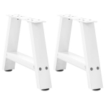Kavos staliuko kojelės a formos 2 vnt baltos 30x(30-31) cm