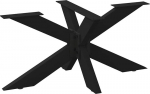 Kavos staliuko koja, voro formos, juoda, 98x58x(42-43) cm, plienas, Juoda