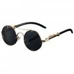 Retro Stiliaus Unisex Akiniai su Metaliniu-Acetato Rėmeliu