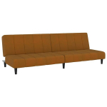 Dvivietė sofa-lova，Poilsio sofa, rudos spalvos, aksomas CFE68393