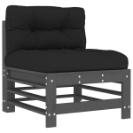 Vidurinė sofos，Poilsio sofa dalis su pagalvėlėmis, pilka, pu&scaron;ies masyvas CFE75209