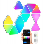 Amailtom Trikampiai RGB LED sienų &scaron;viestuvai, 12 vnt., su nuotolinio valdymo pultu
