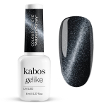 Kabos Gelike Cat Eye Mercury, 8 ml &ndash; magnetinis hibridinis nagų lakas, 3D katės akies efektas, &bdquo;Platinum Mercury&ldquo; platininė pilka
