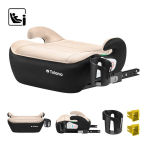 Automobilinė kėdutė Tulano Cabby 30 beige-black 100-150 cm &ndash; i-Size saugumas, 2in1 funkcija