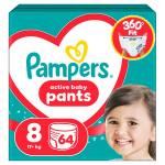 Pampers Active Baby Sauskelnės, 8 Dydis, 64 vnt.