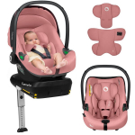 Automobilinė kėdutė su pagrindu Lionelo Astrid i-Size Pink Coral + Base Black