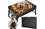 Ne&scaron;iojamas sulankstomas anglinis grilis BBQ, lagaminas