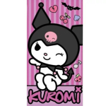 Hello Kitty Punk Kuromi vonios ir paplūdimio rank&scaron;luostis 70&times;140 cm (greitai džiūstantis)