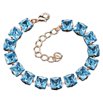 Apyrankė moterims DiamondSky &bdquo;Princess (Aquamarine Blue)&ldquo; su Swarovski kristalais