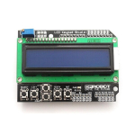 LCD ekranas su mygtukais, 16 x 2