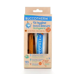 Dantų pastos ir &scaron;epetėlio rinkinys Buccotherm Junior Peach Iced Tea Bio 7-12 m. 50 ml