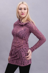 Gipiūrinė palaidinė &ndash; tunika, violetinė