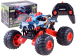 Radijo bangomis valdomas didelis automobilis Monster DINO 4x4 - raudonas