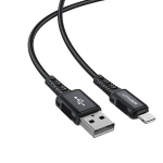 MFI sertifikuotas USB - Lightning kabelis iPhone, 2.4A, 1.8m, juodas