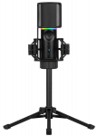 Mikrofonas Streamplify RGB mikrofonas su trikoju, juodas