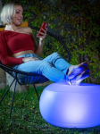 Pripučiama sėdynė su įvairiaspalviais &scaron;viesos diodais ir nuotolinio valdymo pulteliu Pulight InnovaGoods