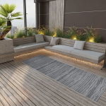 Lauko kilimas, antracito, 80x250cm, PP, Antracito