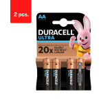 Baterijos DURACELL Ultra AA, 4vnt. x 2 pak. pakuotė